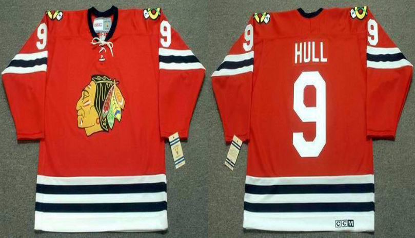 2019 Men Chicago Blackhawks #9 Hull red CCM NHL jerseys